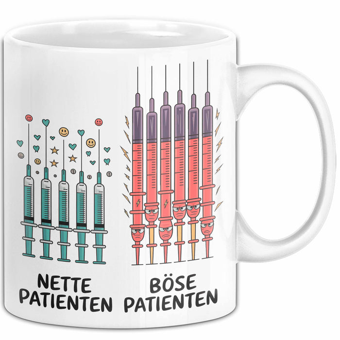 Pflegekraft Arzt Tasse Geschenkidee Nervige Patienten Weiß Trendation