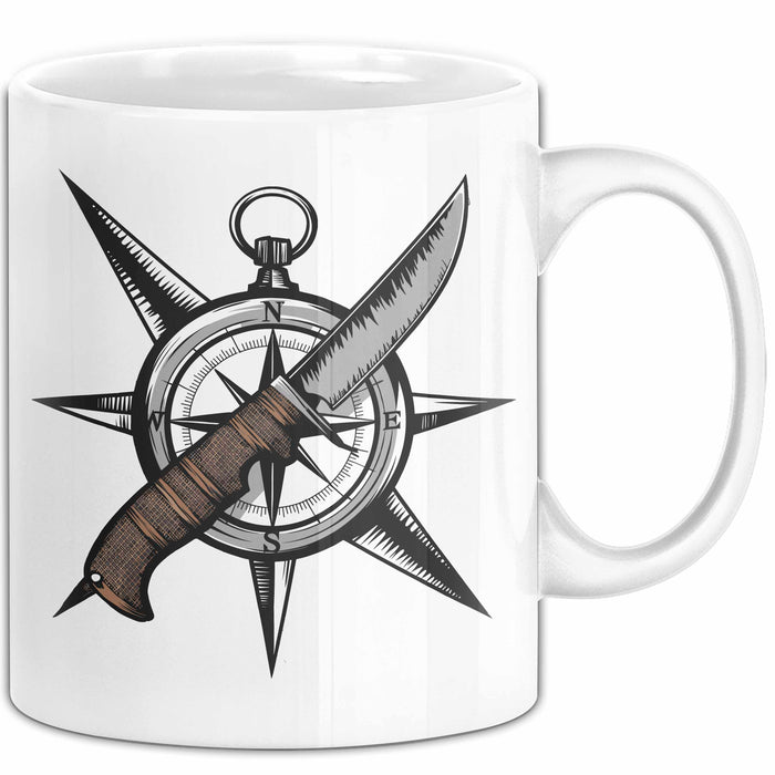 Survivalist Tasse Geschenkidee für Prepper und Outdoor Fans Weiß Trendation