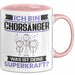Chorsänger Tasse Geschenk für Chorsänger Geburtstag Lustiger Spruch Kaffee-Becher Was Ist Deine Superkraft Rosa Trendation