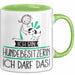 Geschenk für Hundebesitzerin Tasse Lustige Geschenkidee Geburtstag Ich Bin Hundebesitzerin Ich Darf Das Grün Trendation