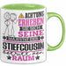 Stiefcousin Geschenk Tasse Lustiger Spruch Erheben Sie Sich Der Stiefcousin Betritt den Raum Grün Trendation