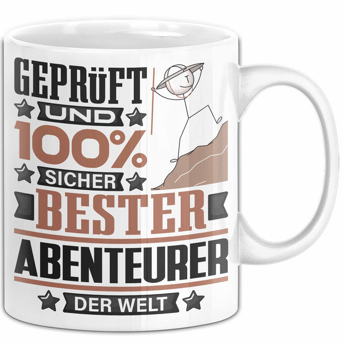 Abenteurer Geschenk Lustiger Spruch für Abenteurer Geschenkidee Bester Abenteurer Der Welt Weiß Trendation