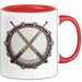 Schlagzeuger Tasse Geschenkidee für Beatmacher Fans Rot Trendation