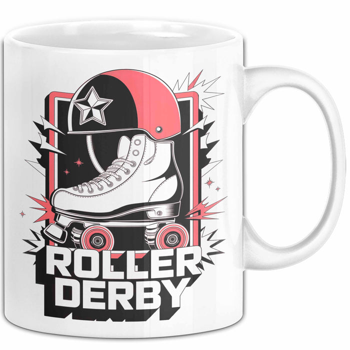 Roller Derby Spieler Tasse Geschenk Lustige Geschenkidee Spruch Für Derby Fans Weiß Trendation