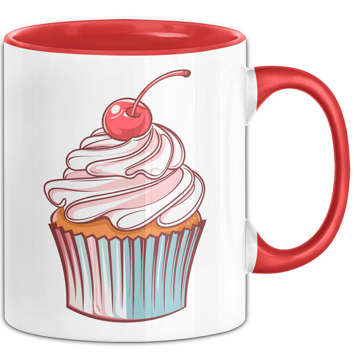 Bäcker Tasse Geschenkidee für Konditor und Dessertmacher Rot Trendation