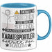 Karatesportler Geschenk Tasse Lustiger Spruch Erheben Sie Sich Der Karatesportler Betritt den Raum Blau Trendation