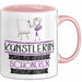 Künstlerin Weil Es Keinen Schöneren Beruf Gibt Tasse Geschenk für Eine Künstlerin Lustig Rosa Trendation