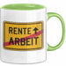 Rentner Tasse Geschenk Rente Arbeit Ruhestand Grün Trendation