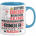 Ringer Geschenk Tasse Lustiger Spruch Erheben Sie Sich Der Ringer Betritt den Raum Blau Trendation