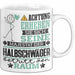 Halbschwäger Geschenk Tasse Lustiger Spruch Erheben Sie Sich Der Halbschwäger Betritt den Raum Weiß Trendation