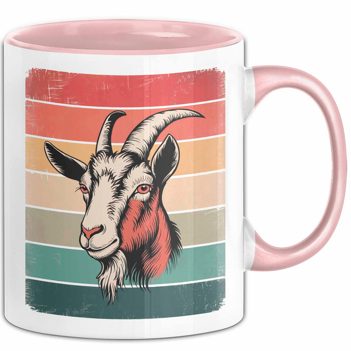 Ziegenbauer Ziegen Tier Tasse Geschenk Lustige Geschenkidee Spruch Rosa Trendation