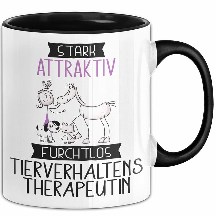 Tierverhaltenstherapeutin Tasse Geschenk Becher Stark Attraktiv Furchtlos Tierverhaltenstherapeutin Lustige Geschenkidee Trendation