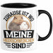 Meerschweinchen Geschenk Tasse Spruch Meerschweinchen-Besitzerin Geschenkidee Kaffee-Becher Schwarz Trendation