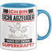 Schlagzeuger Tasse Geschenk für Schlagzeuger Geburtstag Lustiger Spruch Kaffee-Becher Was Ist Deine Superkraft Blau Trendation