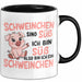 Schweinebauer Schweine Tier Tasse Geschenk Lustige Geschenkidee Spruch Schweinchen Sind Süß Ich Bin Süß Also Bin Ich Ein Schweinchen Trendation