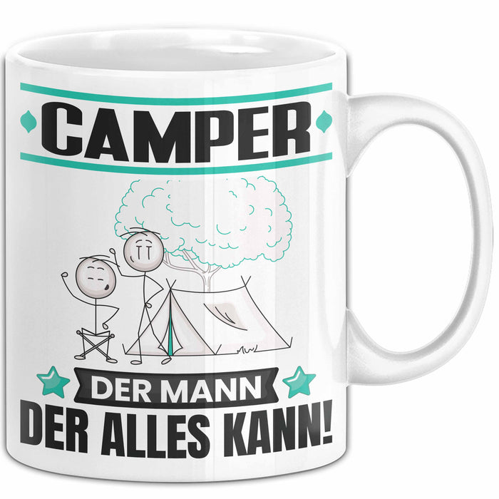 Camper Tasse Geschenk für Camper Der Mann Der Alles Kann Geschenkidee zum Geburtstag Weiß Trendation