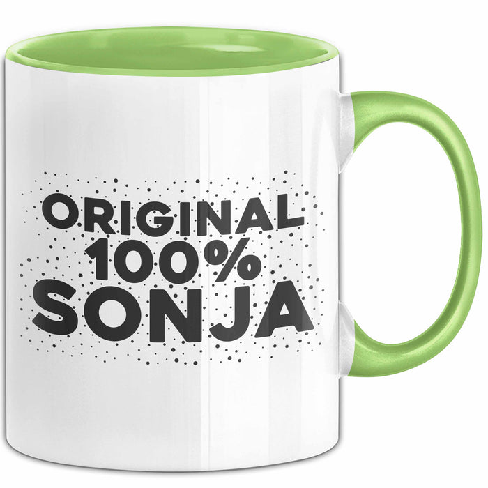 Sonja Tasse Original 100% Sonja Geschenk Grün Trendation