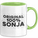 Sonja Tasse Original 100% Sonja Geschenk Grün Trendation