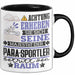 Para-Sportler Geschenk Tasse Lustiger Spruch Erheben Sie Sich Der Para-Sportler Betritt den Raum Schwarz Trendation