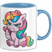 Sarkastisches Einhorn Tasse Geschenk Lustige Geschenkidee Blau Trendation