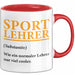 Sportlehrer Unterricht Tasse Geschenk Lustige Geschenkidee Spruch Sport Lehrer Definition Rot Trendation
