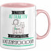 Katzenpsychologin Tasse Geschenk Becher Stark Attraktiv Furchtlos Katzenpsychologin Lustige Geschenkidee Rosa Trendation