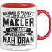 Makler Tasse Geschenk Niemand Ist Perfekt Immobilien Makler Geschenkidee Rot Trendation