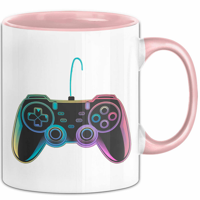 Gamer Gaming Liebhaber Tasse Geschenk Lustige Geschenkidee Spruch Game Controller Rosa Trendation