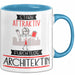 Architektin Tasse Geschenk Becher Stark Attraktiv Furchtlos Architektin Lustige Geschenkidee Blau Trendation