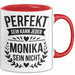 Monika Tasse Geschenk Perfekt Sein Kann Jeder Geschenkidee Geburtstag Rot Trendation