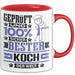 Koch Geschenk Lustiger Spruch für Koch Geschenkidee Bester Koch Der Welt Rot Trendation