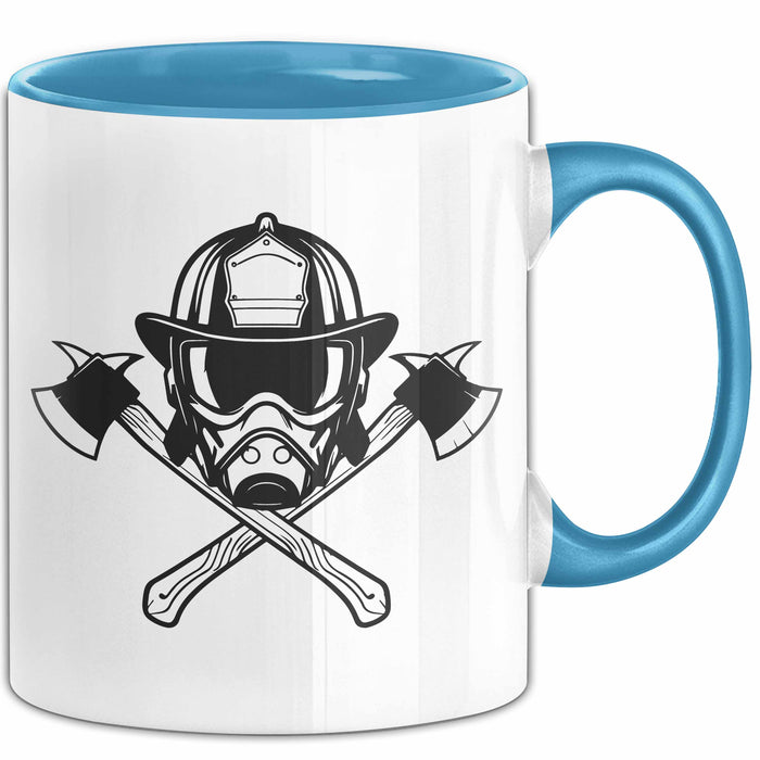 Feuerwehrmann Tasse Geschenk Feuerwehr Geschenkidee Freiwillig Blau Trendation