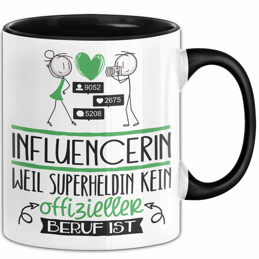 Influencerin Geschenk Tasse Lustiger Spruch Influencerin Weil Superheldin Kein Offizieller Beruf Ist Geschenkidee Trendation