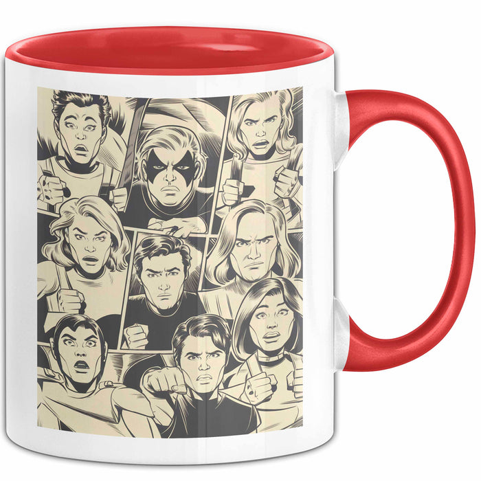 Comic Künstler Tasse Geschenk Lustige Geschenkidee Spruch Für Panel Geschichtenerzähler Rot Trendation