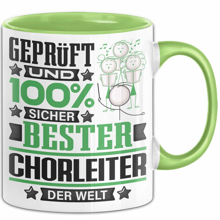 Chorleiter Geschenk Lustiger Spruch für Chorleiter Geschenkidee Bester Chorleiter Der Welt Grün Trendation