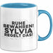 Sylvia Tasse Ruhe Bewahren! Sylvia Regelt Das! Geschenk Blau Trendation