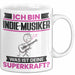Indie-Musiker Tasse Geschenk für Indie-Musiker Geburtstag Lustiger Spruch Kaffee-Becher Was Ist Deine Superkraft Weiß Trendation
