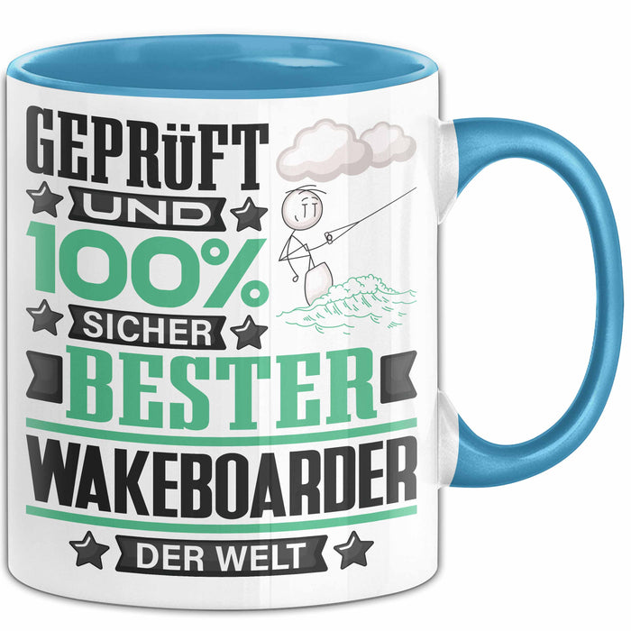 Wakeboarder Geschenk Lustiger Spruch für Wakeboarder Geschenkidee Bester Wakeboarder Der Welt Blau Trendation