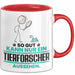 Tierforscher Geschenk Tasse So Gut Kann Nur Ein Tierforscher Aussehen Geschenkidee Kaffee-Becher Rot Trendation