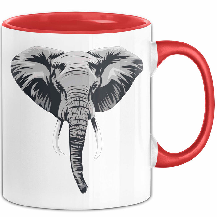Elefant Tier Tasse Geschenk Lustige Geschenkidee Spruch Rot Trendation