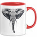 Elefant Tier Tasse Geschenk Lustige Geschenkidee Spruch Rot Trendation