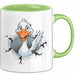 Gans Tier Gänse Bauer Tasse Becher Geschenk Lustige Geschenkidee Spruch Grün Trendation