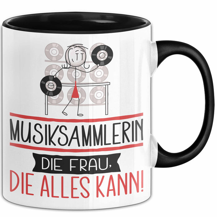 Musiksammlerin Geschenk Tasse Becher Die Frau Die Allen Kann Geschenkidee für eine Musiksammlerin Lustig Trendation