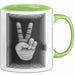 Friedenszeichen Tasse Geschenk Lustige Geschenkidee Spruch Grün Trendation