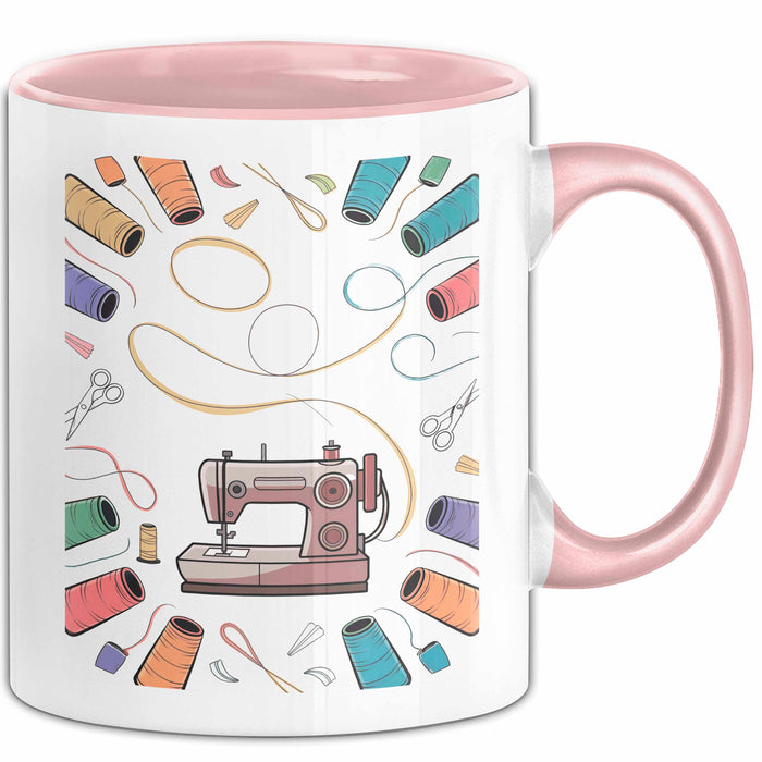 Näh Enthusiast Tasse Geschenk Lustige Geschenkidee Spruch Für Stich Liebhaber Rosa Trendation