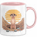 Erdmännchen Tier Tasse Geschenk Lustige Geschenkidee Spruch Rosa Trendation