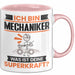 Mechaniker Tasse Geschenk für Mechaniker Geburtstag Lustiger Spruch Kaffee-Becher Was Ist Deine Superkraft Rosa Trendation