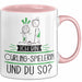 Curling-Spielerin Tasse Geschenk Ich Bin Curling-Spielerin Und Du So Geschenkidee Lustiger Spruch Becher Rosa Trendation