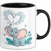 Elefantenliebhaber Tasse Geschenkidee für Wildtier Fans Trendation