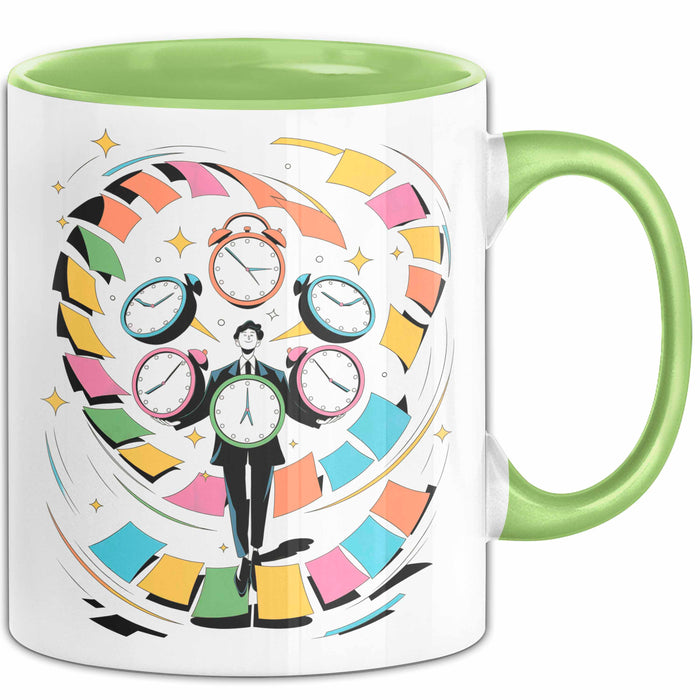 Projektmanager Tasse Geschenk Lustige Geschenkidee Spruch Für Deadline Jongleure Grün Trendation